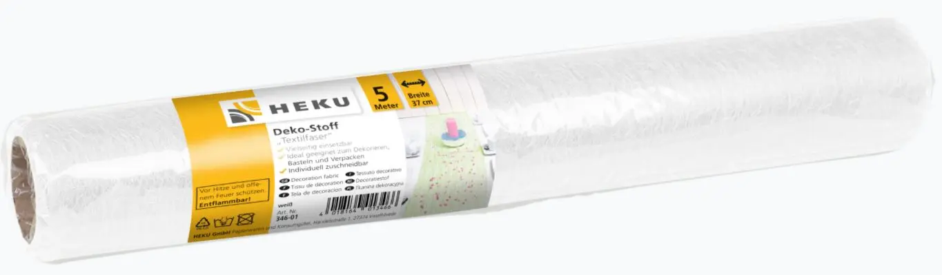 Dekostoff Textilfaser weiss