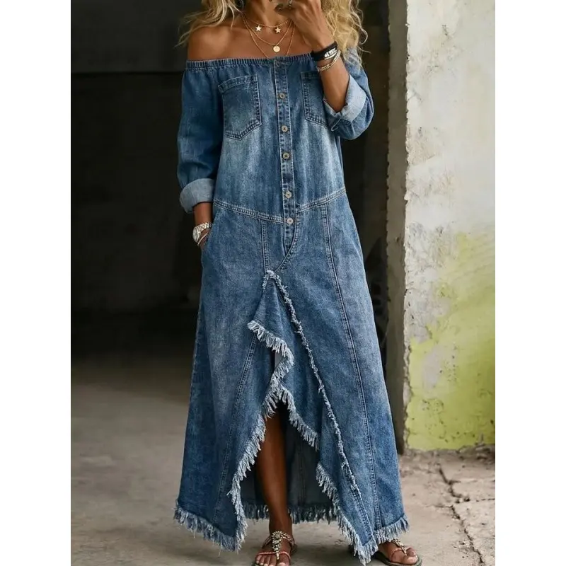 Denim-Kleid blau