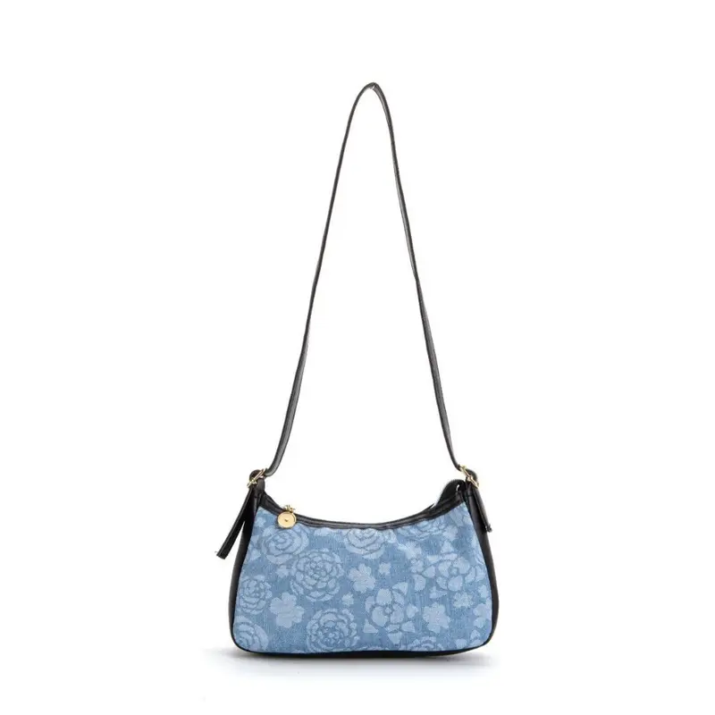 Denim-Tasche «Jeans» – Colorblock, Herringbone
