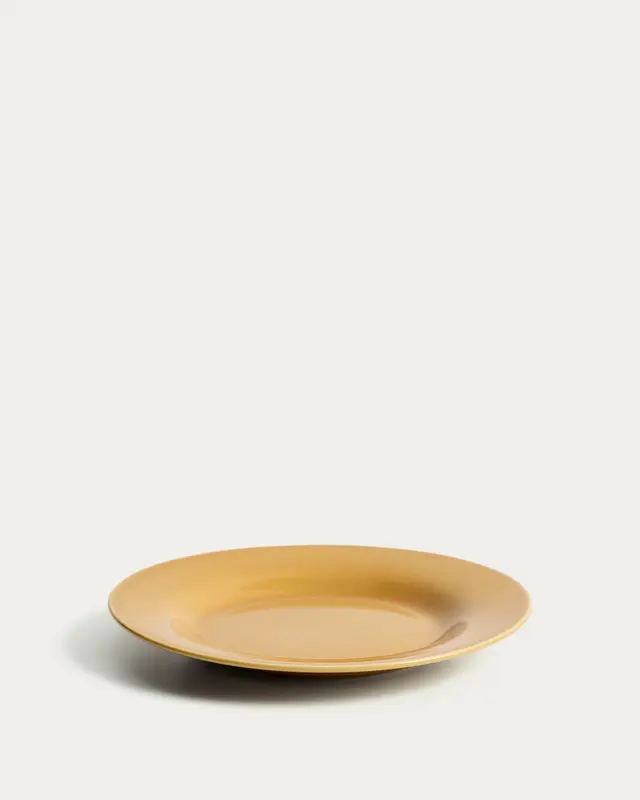 Dessertteller Selune aus Keramik in Gelb