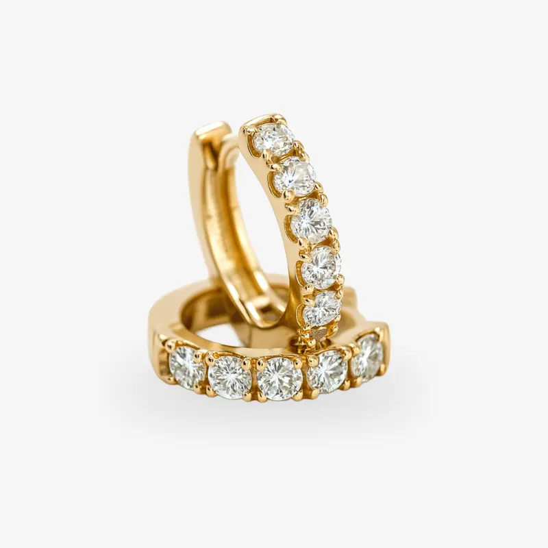 Diamant Creolen Colette – 585er Gelbgold mit 0,5 ct Brillanten