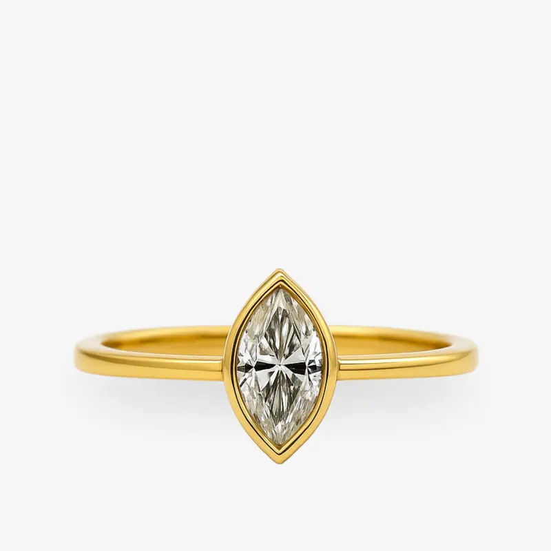Diamant Ring Marquise – 585er Gelbgold mit 0,5 ct Diamant in Marquise-Schliff
