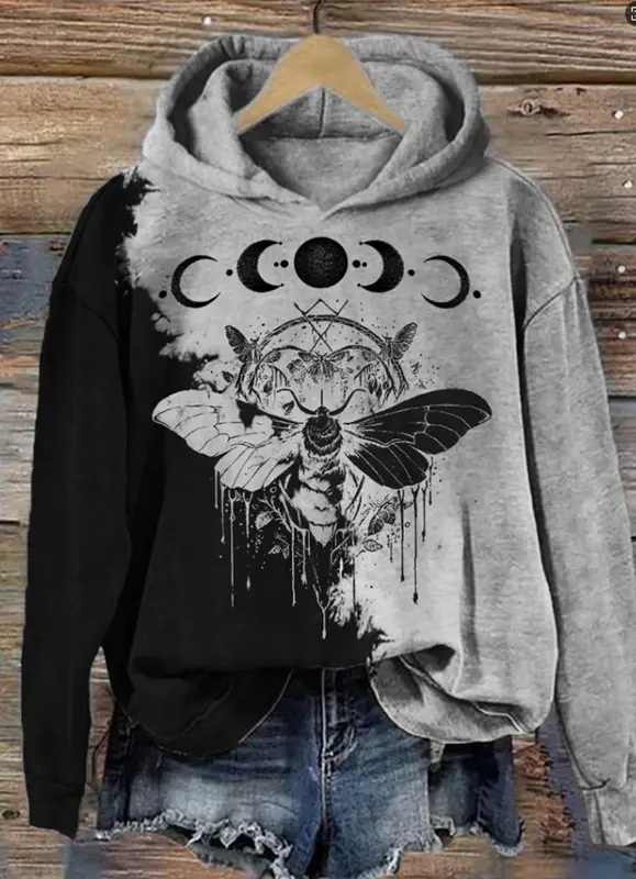 Digitaler Fleece-Pullover mit Print