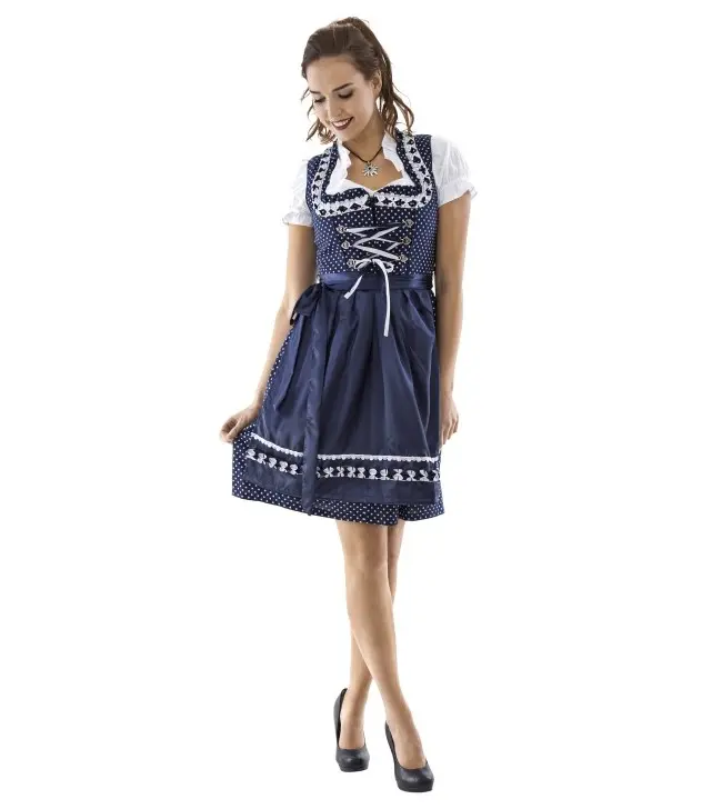Dirndl blau-weiss Polka