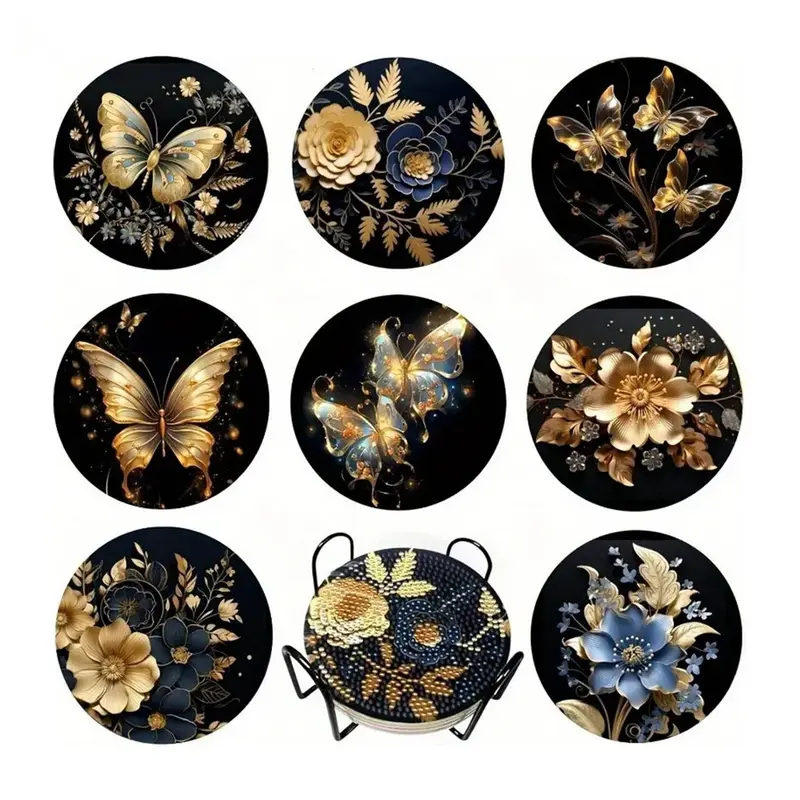 DIY-Diamantbild Untersetzer mit Halterung
