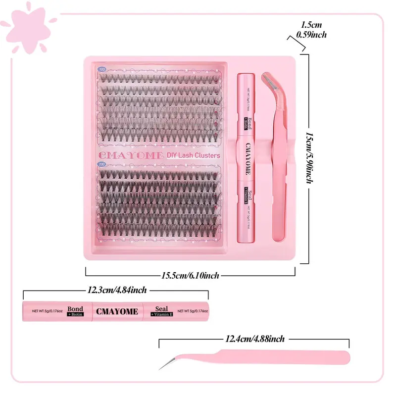 DIY Einzelne Cluster-Individuelle Falsche Wimpern Natürliche Dicke Gem