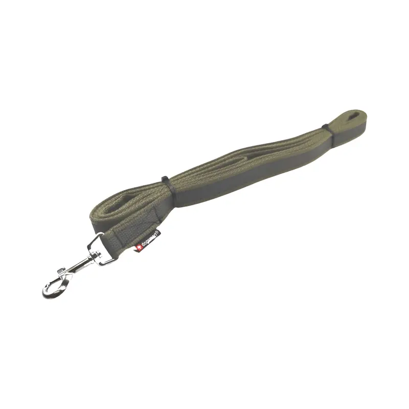 dogsmart gummierte PES Leine "khaki"