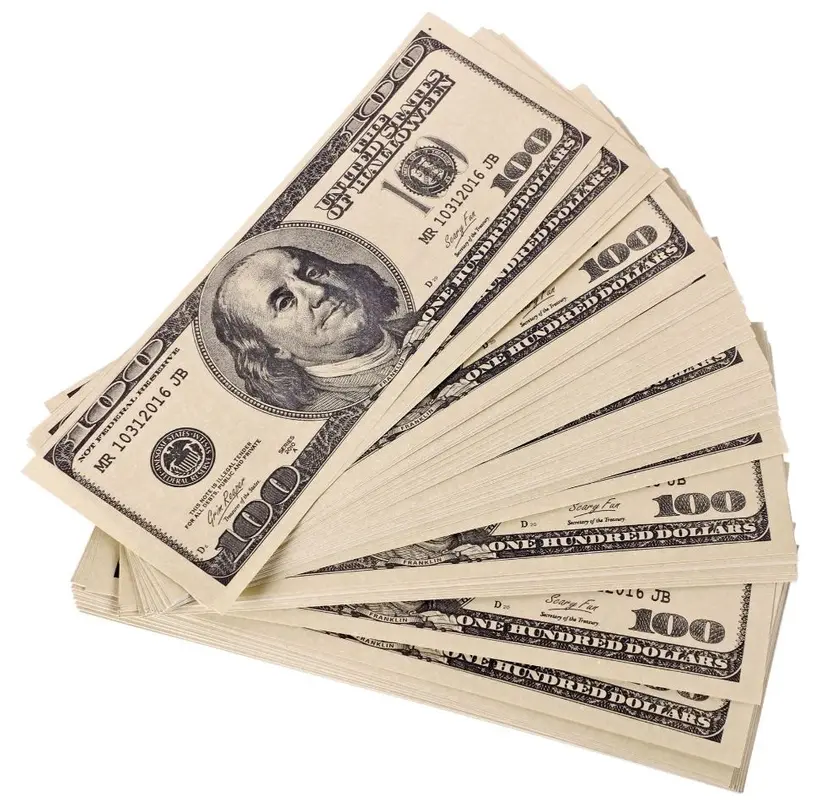Dollar Spielscheine 100 Stk.