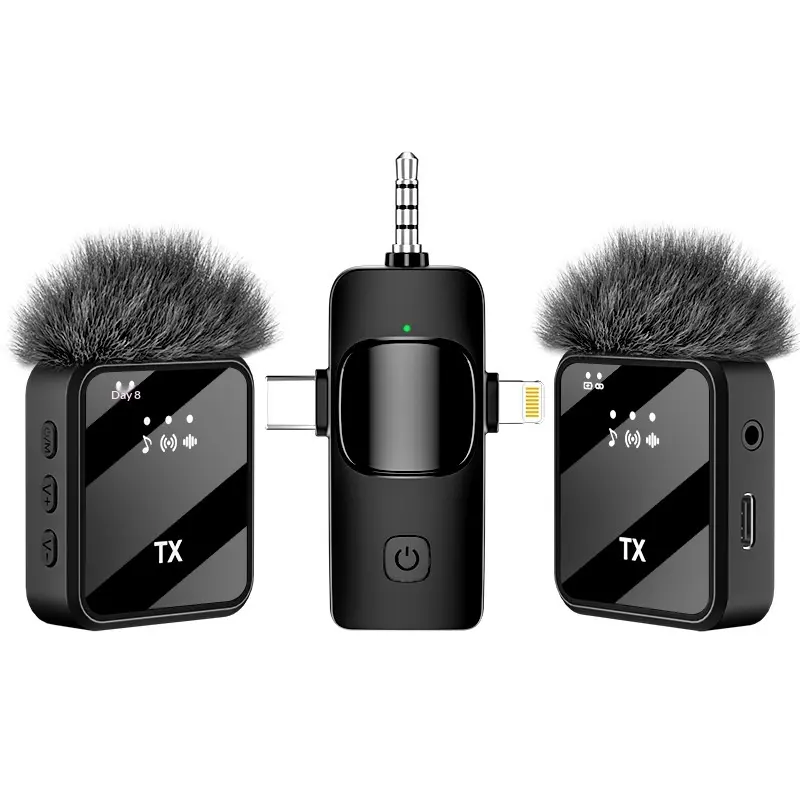 Drahtloses Mini-Lavalier-Mikrofon für Live-Streams