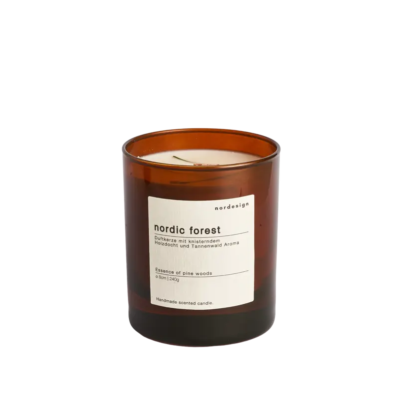 Duftkerze Glas mit Holzdocht Nordic Forest