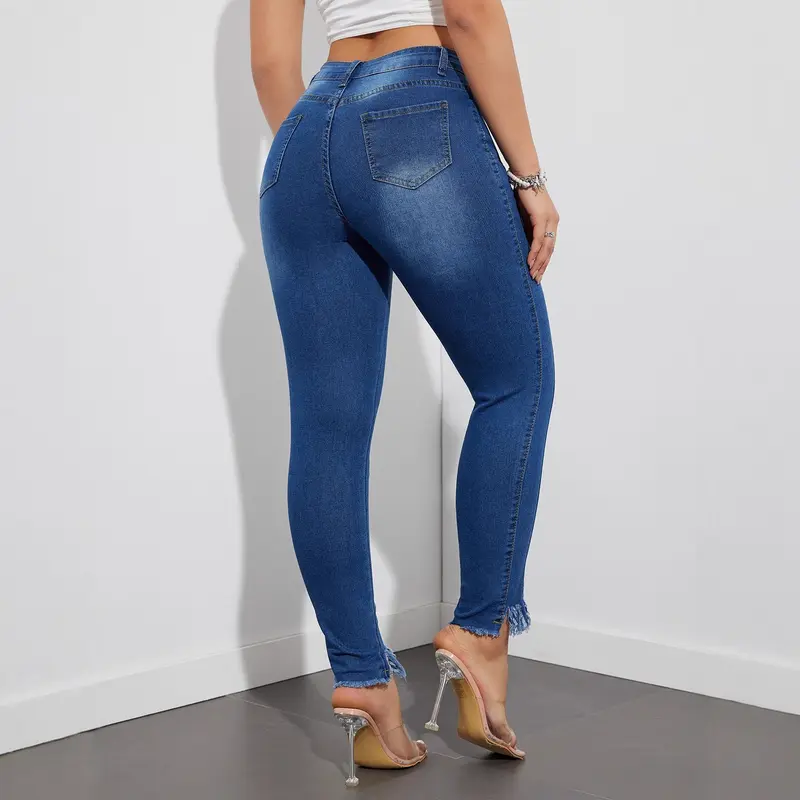 Dunkelblaue Stretch-Hosen