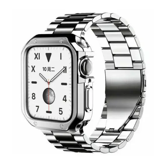 Edelstahl-Armband für Apple Watch mit TPU-Gehäuse