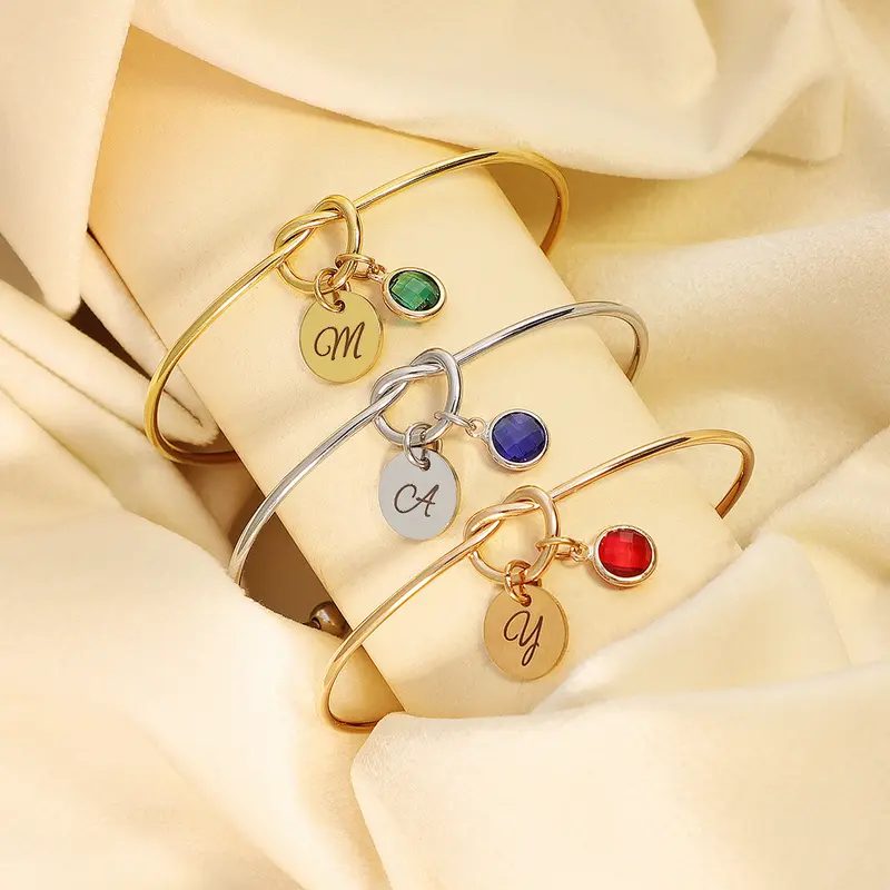 Edelstahl-Armreif «Couleur» · verstellbar, Gold