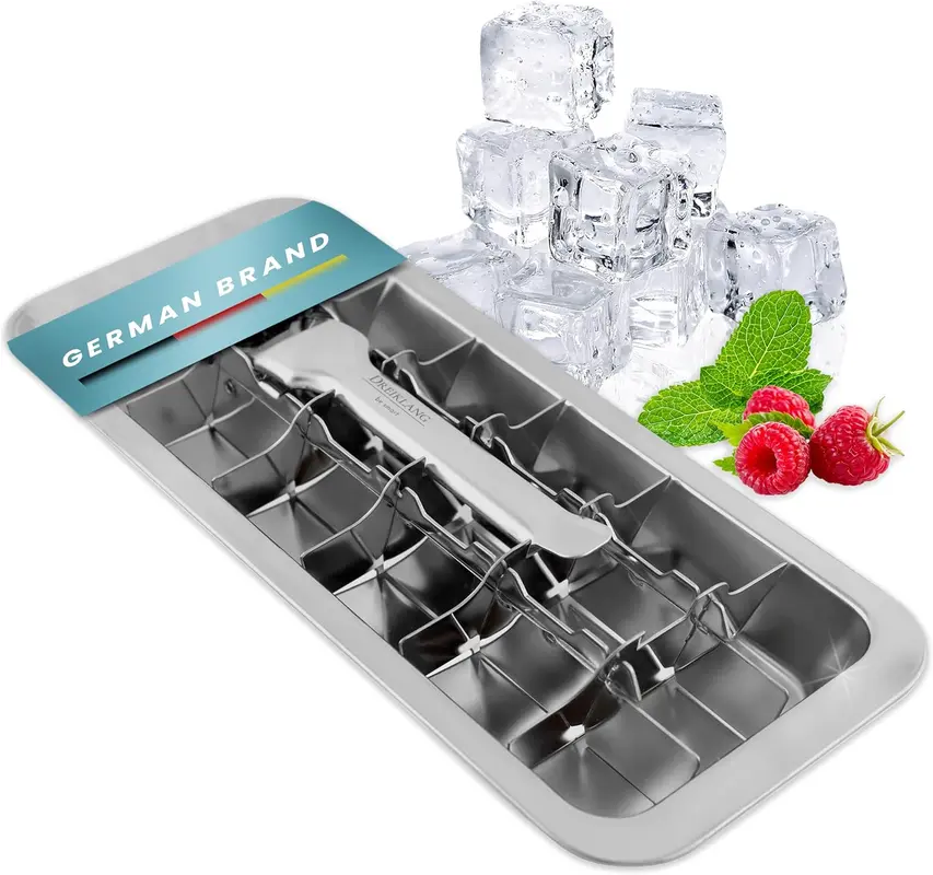 Edelstahl Eiswürfelform mit Hebeleinsatz, Hebel