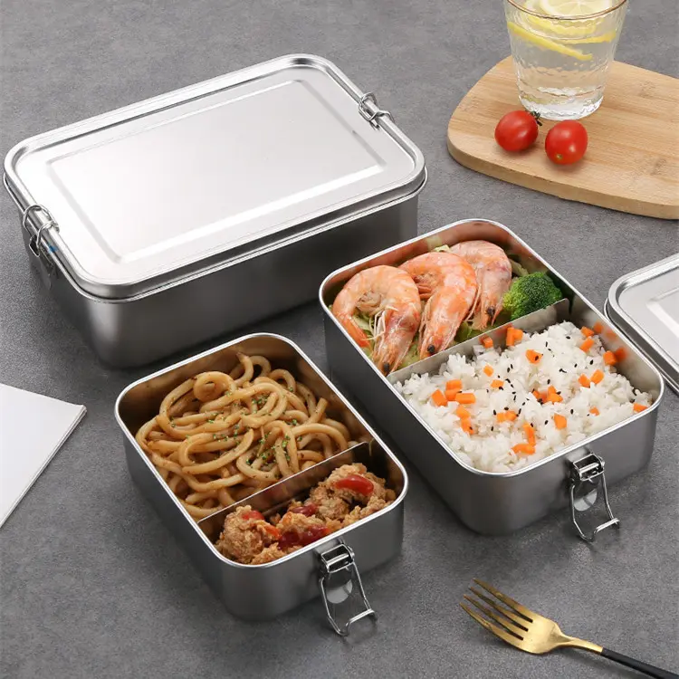 Edelstahl-Lunchbox mit Schnappverschluss