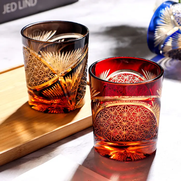 Edo Kiriko Weinglas