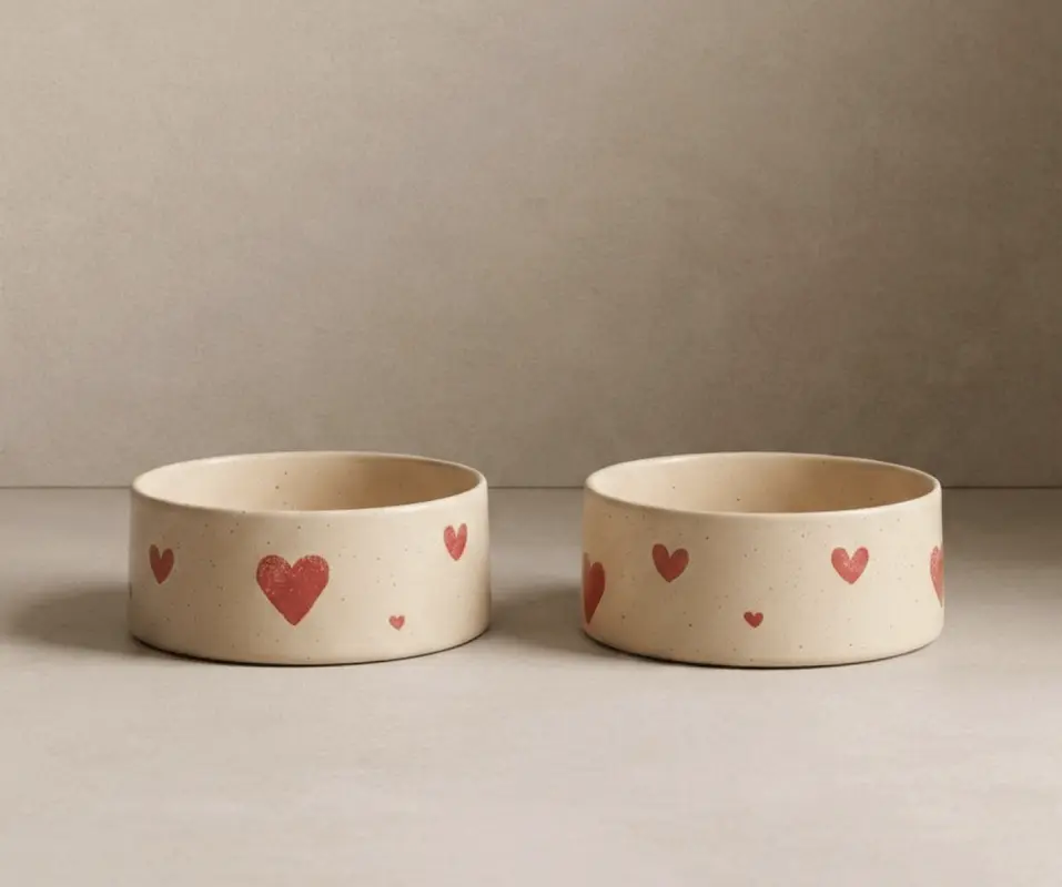 Egg Back Home Hundenapf "Herzen" 2er Set