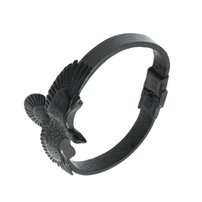 Einfach Lederkordelarmband mit Edelstahl