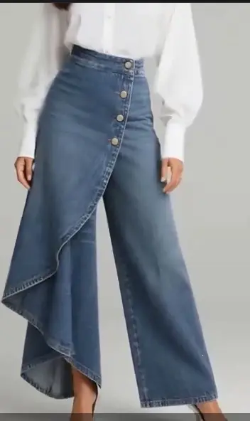 Einfarbige Denim Jeans