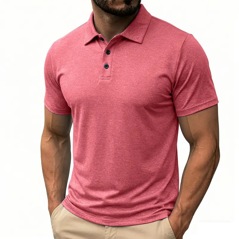 Einheitsfarbenes Kurzarm-Shirt für Herren