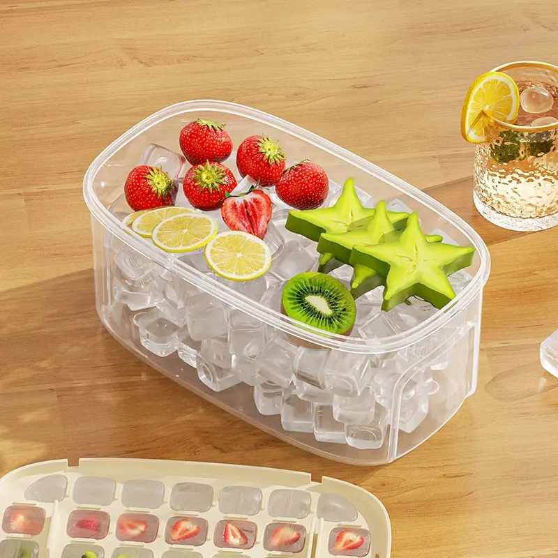 Eiswürfelform-System mit Druckknopf