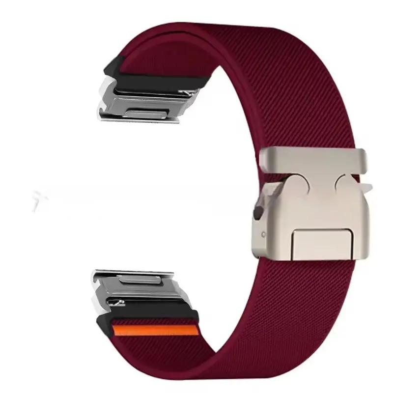Elastisches Nylon-Armband mit Schirmverschluss 22/26 mm