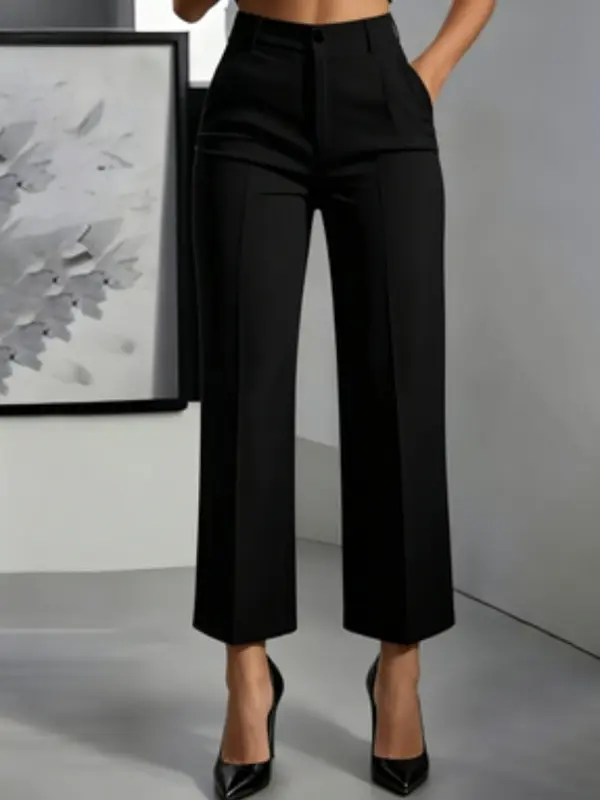 Elegante High-Waist Hose mit geradem Bein