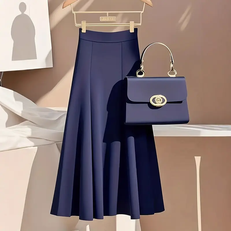 Eleganter A-Linien Jupe mit Falten