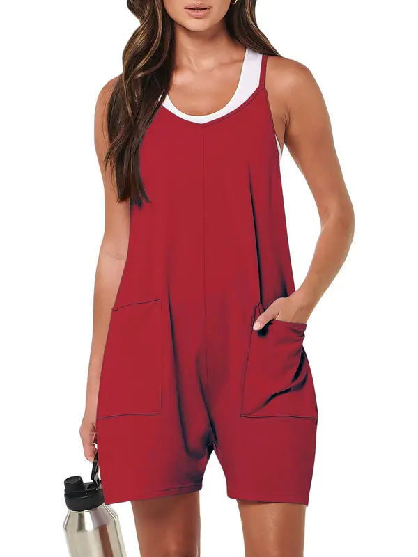 Eleganter Damen Jumpsuit mit Spitze und Taschen