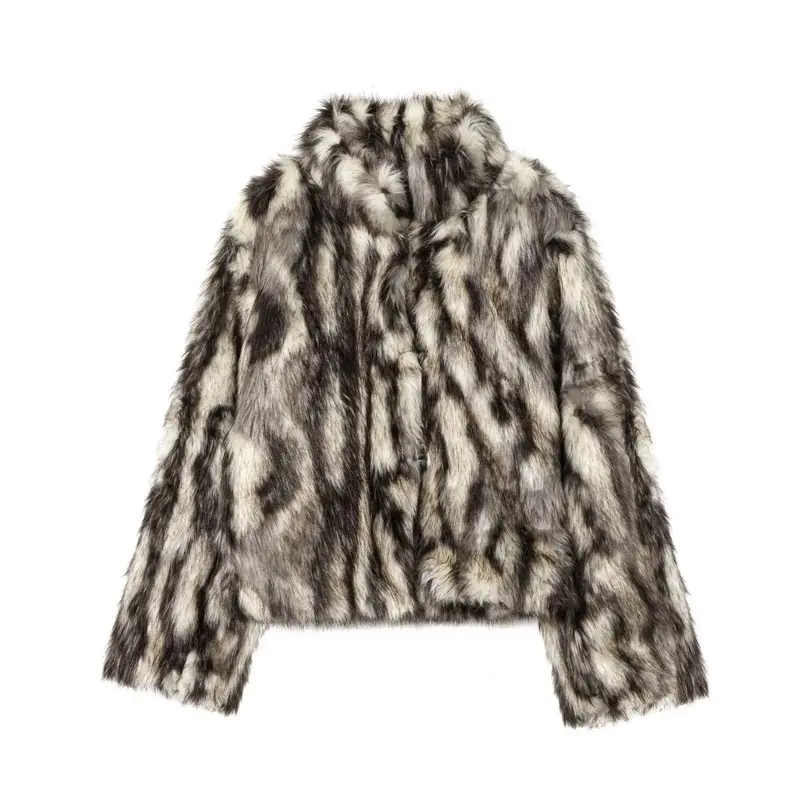 Eleganter Kunstpelzmantel für Damen