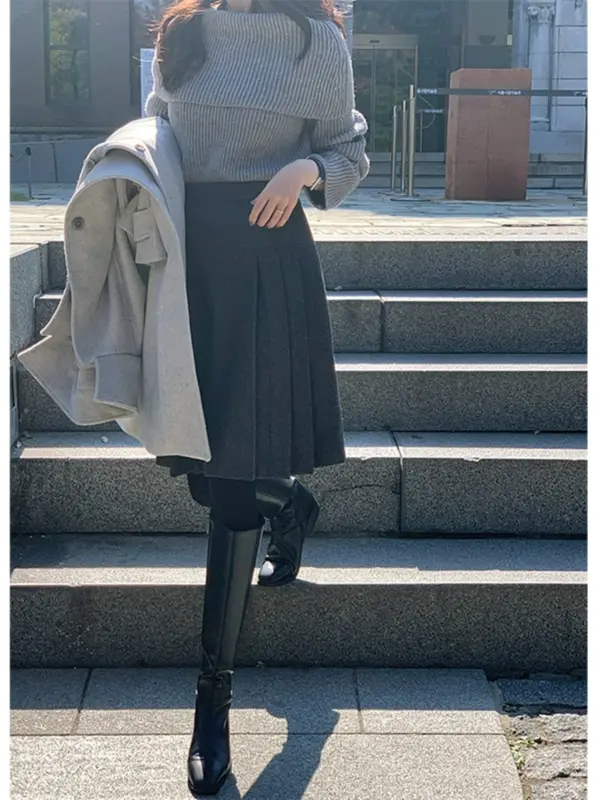 Eleganter Minirock aus Spandex mit Falten
