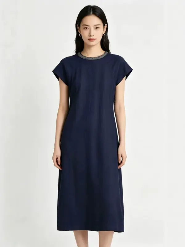 Elegantes A-Linien Kleid mit Taillengürtel