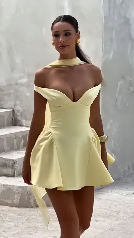Elegantes ärmelloses A-Linien-Minikleid