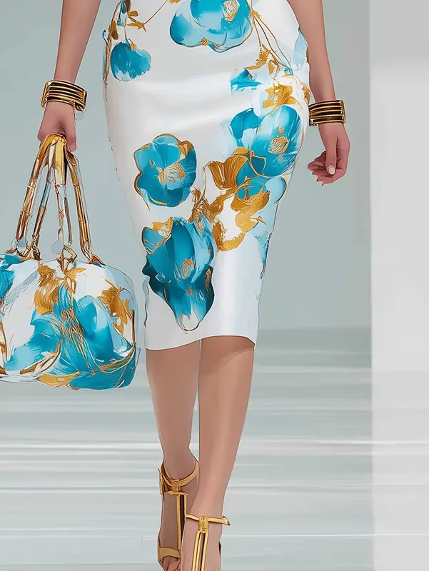 Elegantes Blumenkleid