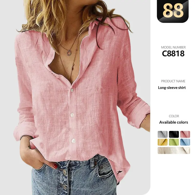 Elegantes Langarmshirt mit Knopfleiste