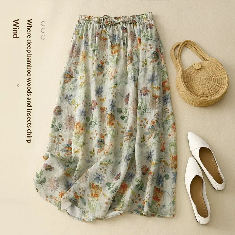 Elegantes Sommerkleid aus Baumwolle
