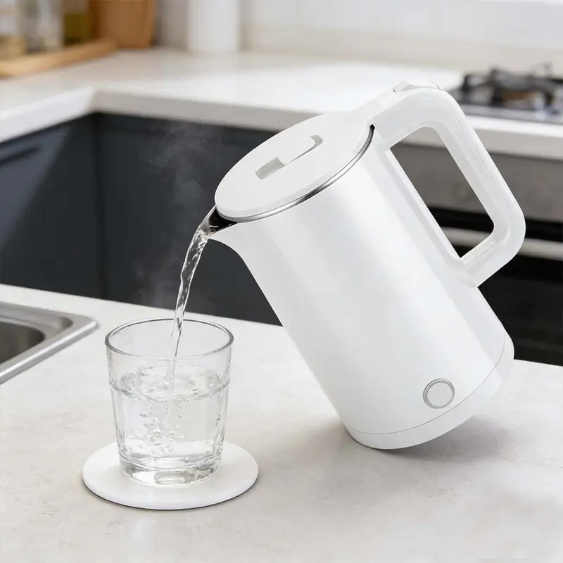 Elektrische Wasserkocher 2L Edelstahl