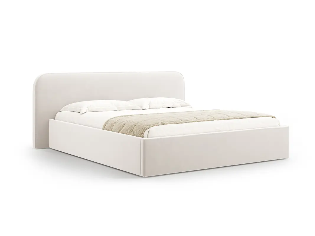 Elizabeth Velour Bett mit Stauraum und Headboard