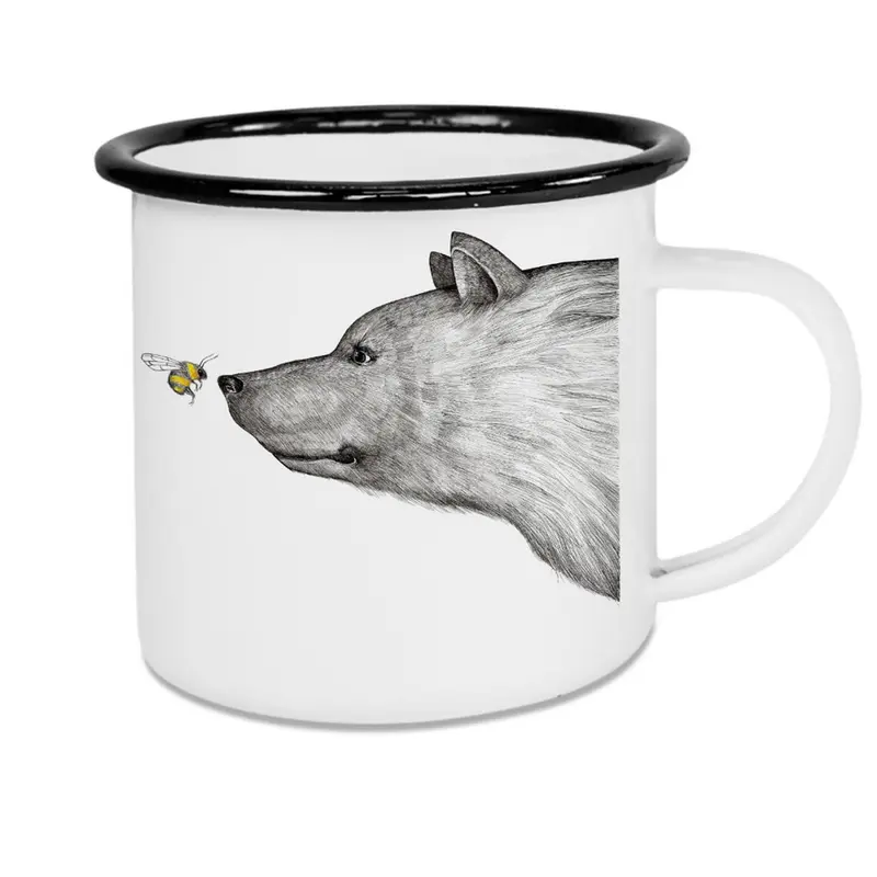 Emaille Becher - Die Begegnung - 300 ml - 500 ml