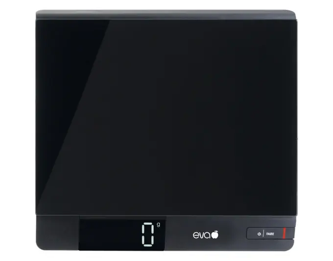 EVA Küchenwaage Profi digital Glas schwarz 15 kg/1 g 27.2x25x2.9 cm