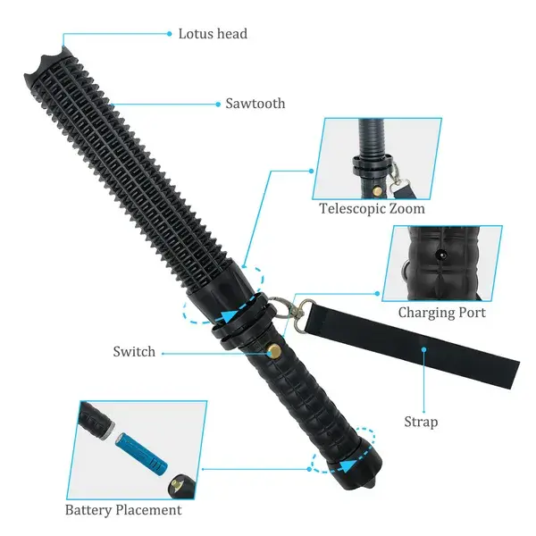Extrem helle, taktische LED Taschenlampe