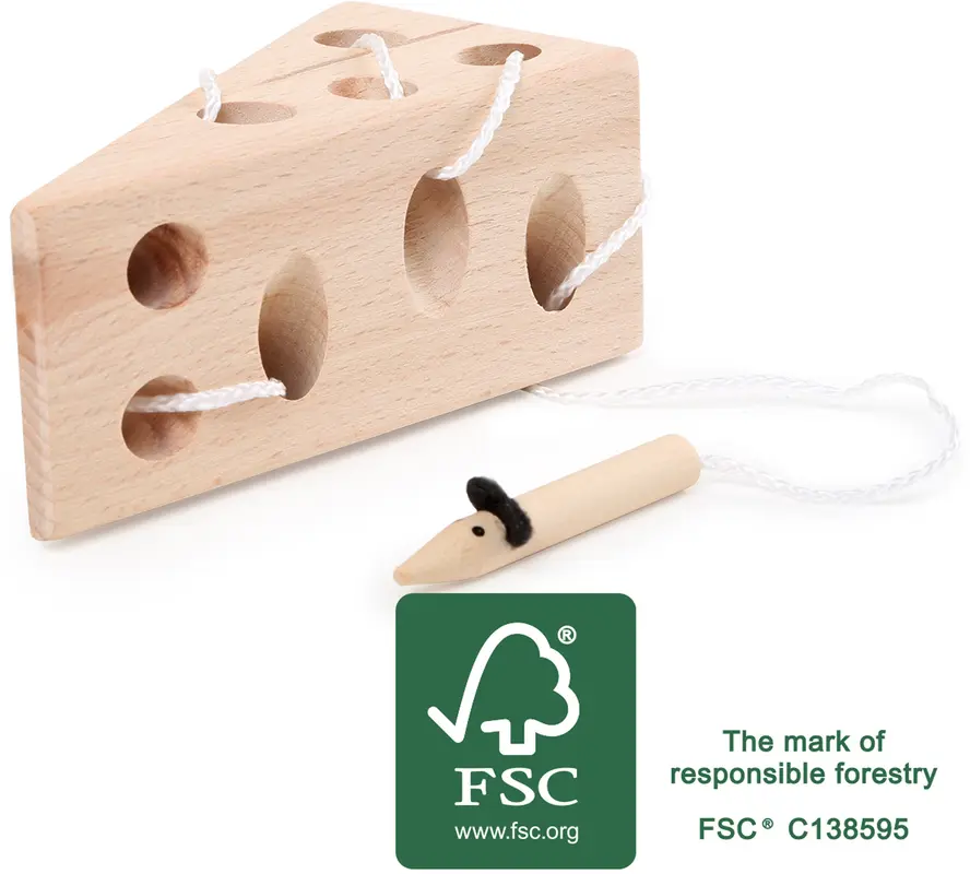 Fädelspiel, Käse & Maus, FSC