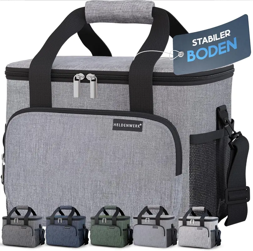 Faltbare isolierte Kühlbox, Hellgrau 20L