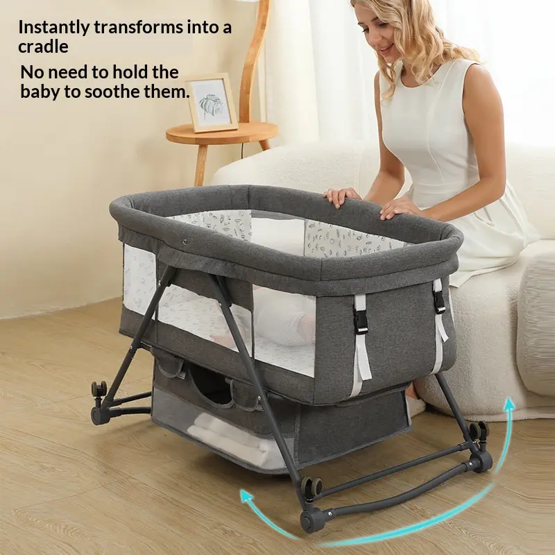 Faltbares Babybett mit Höhenverstellung