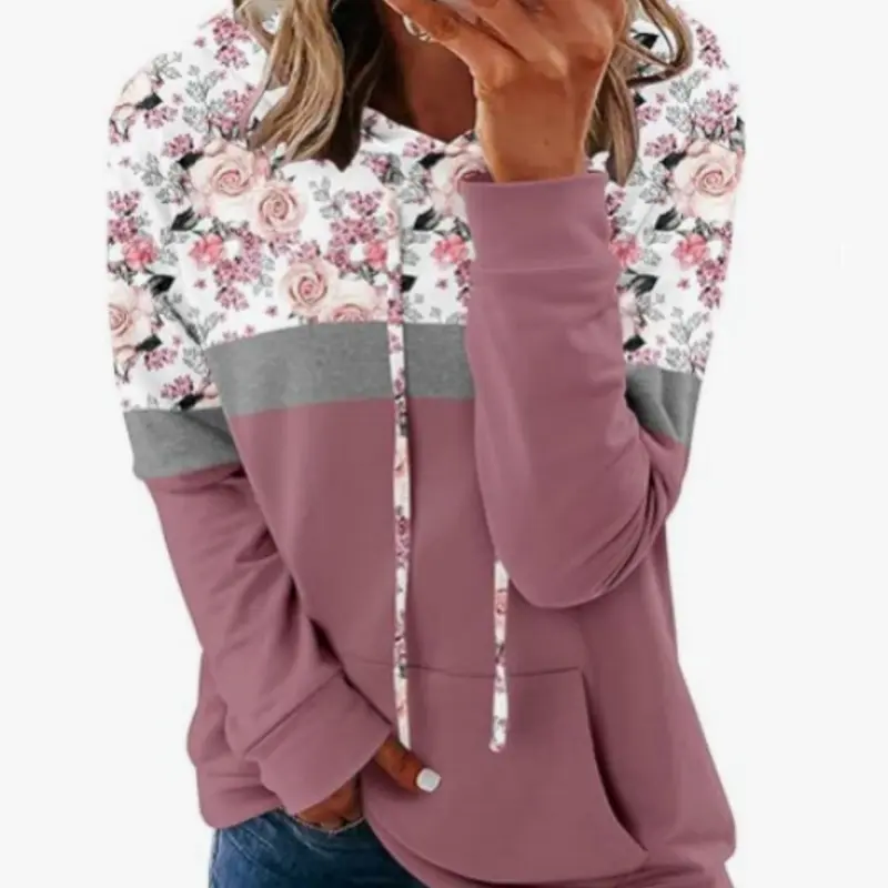 Farbblock-Hoodie für Damen