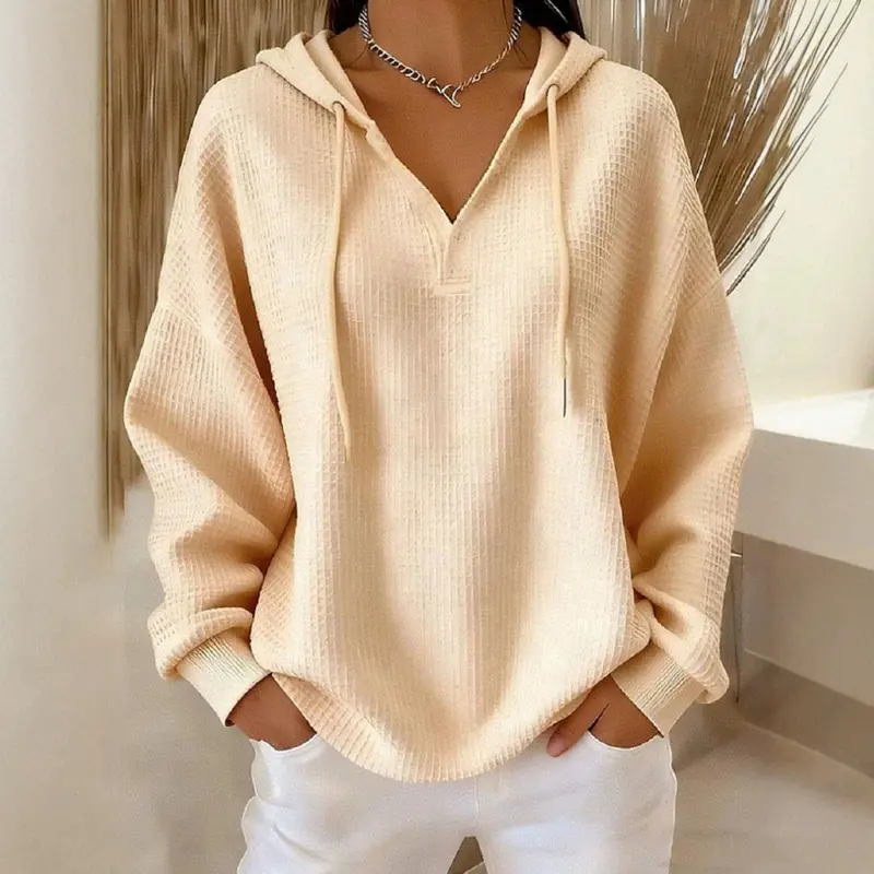 Farbige Hoodie mit Kordelzug
