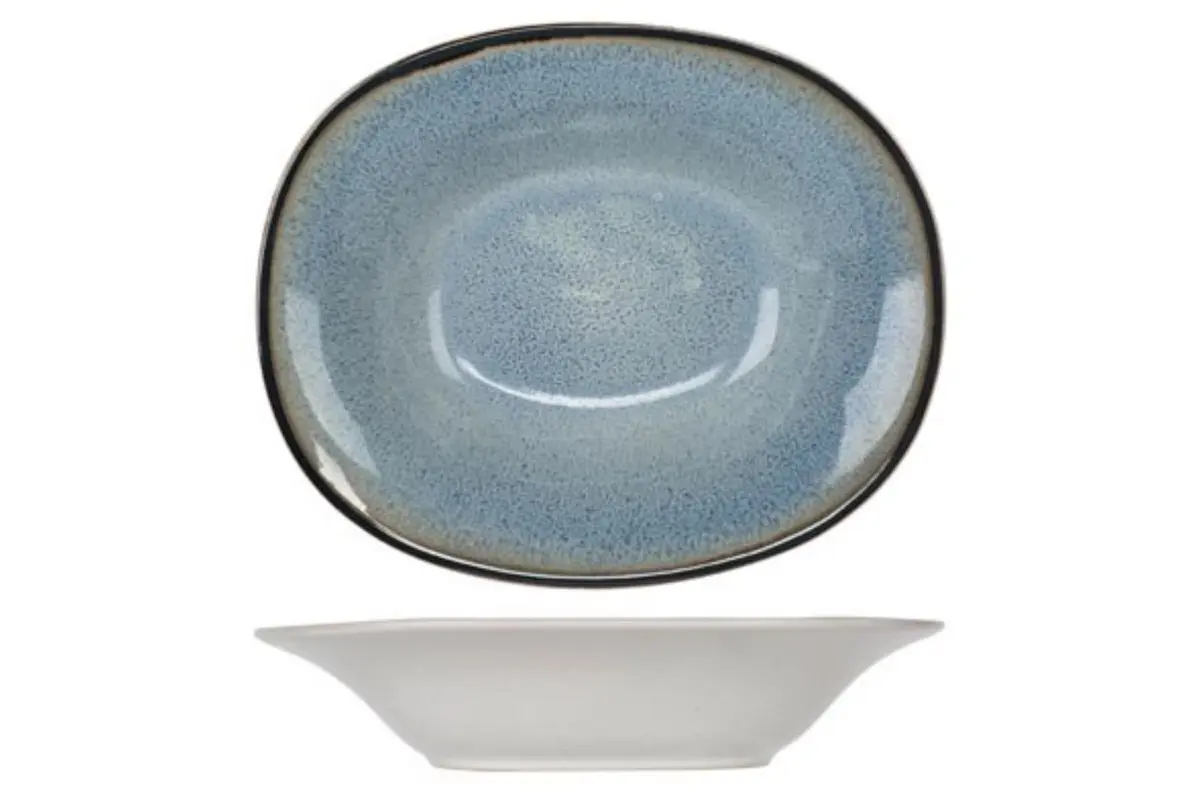 Fez Blue Suppenteller oval, 17.5 x 21.5cm