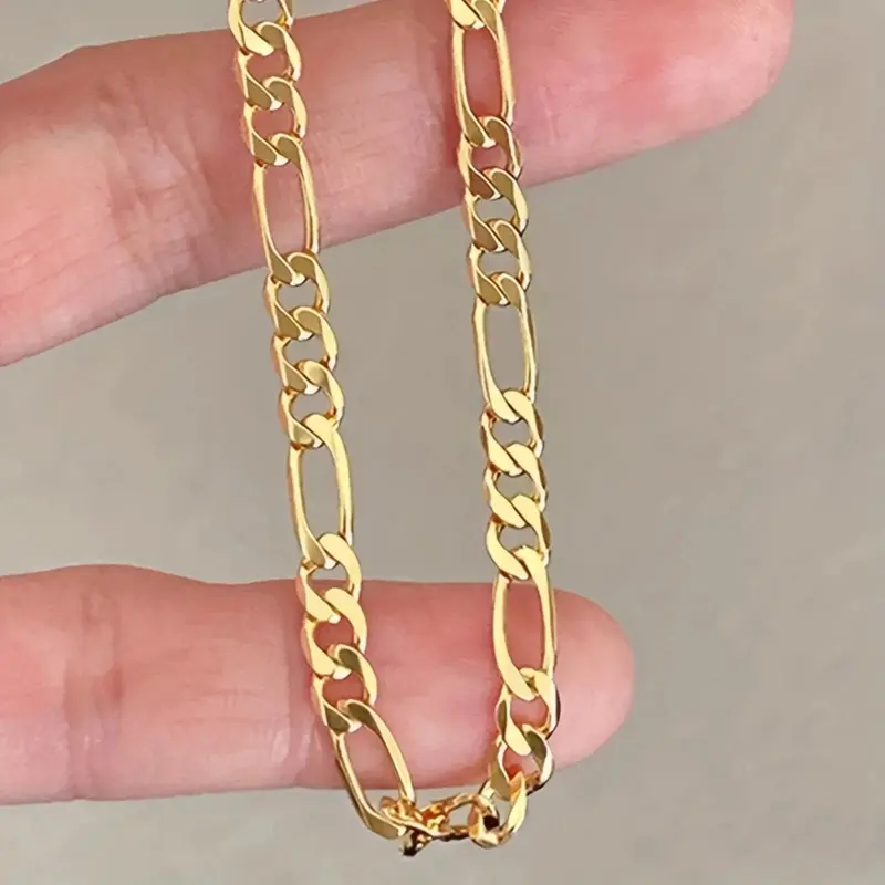 Figaro-Kette 5mm · Herren PVD Gold/Silber
