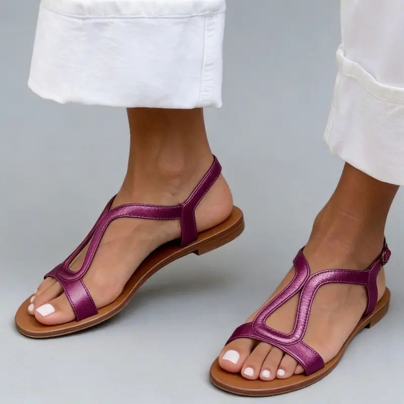 Flache Sandalen