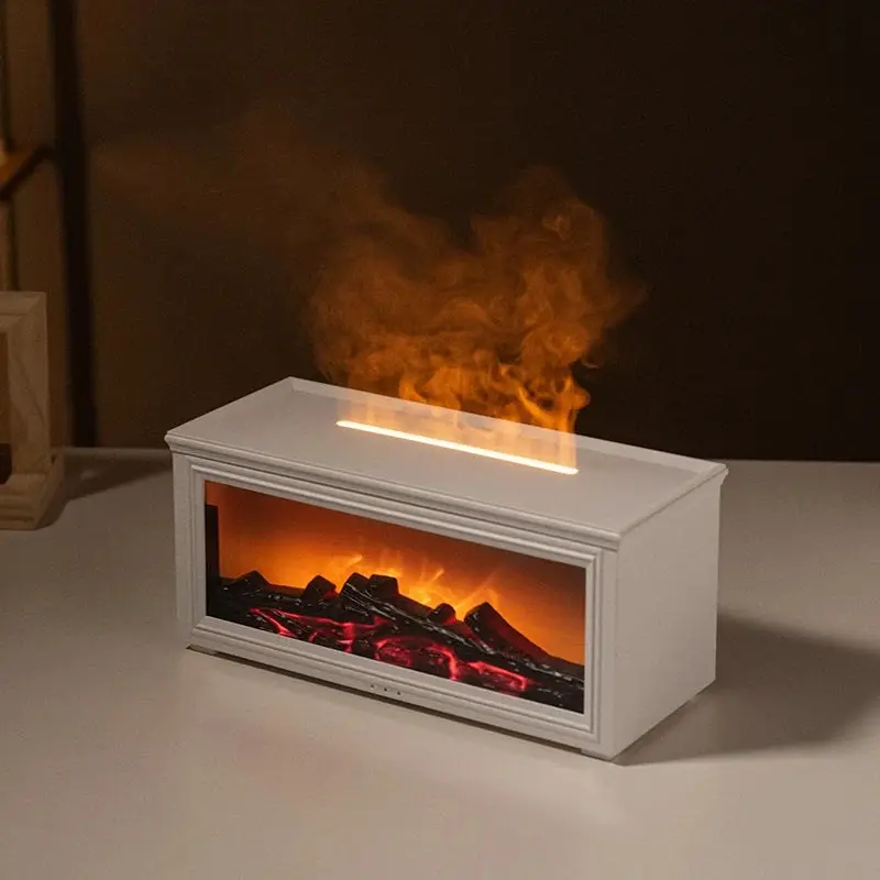 Flame Diffuser Premium – 7 LED-Farben, Kamin-Effekt & Humidifier